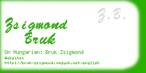 zsigmond bruk business card